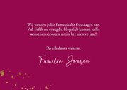 Vrolijke roze nieuwjaarskaart met gemarmerd jaartal 3