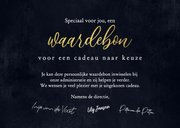 Waardebon kerstsfeer sterren sneeuw goud glitters 3