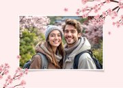 Welkom thuis vakantiekaart bloesem bloemen stijlvol 2