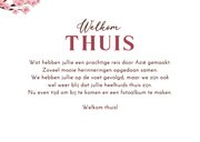 Welkom thuis vakantiekaart bloesem bloemen stijlvol 3