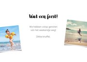 Wenskaart collage liggend met 10 foto's en groet 3