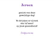 Wenskaart duiven drinken fles wijn: Sip Sip Hooray! 3