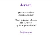 Wenskaart duiven drinken fles wijn: Sip Sip Hooray! 3