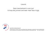 Wenskaart met een mooi insect en fleurige achtergrond 3