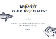 Wenskaart met vissen en eigen foto en typografie 3