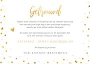 Wij zijn getrouwd kaart met eigen foto en confetti kader 3