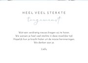 Winter condoleance kaart met foto van plant in de sneeuw 3