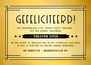 Zakelijke goudlook VIP ticket tegoedbon dagje uit 3