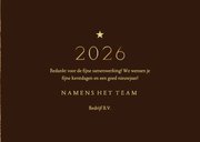 Zakelijke kerstkaart 2026 transparante foto met goudfolie 3