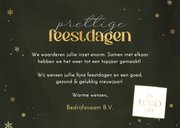 Zakelijke kerstkaart 2027 groen goud sneeuwvlokjes 3