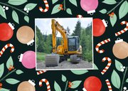 Zakelijke kerstkaart 2027 met kleurrijk kader 2
