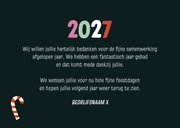 Zakelijke kerstkaart 2027 met kleurrijk kader 3