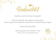 Zakelijke kerstkaart bedankje medewerkers met goud 'bedankt' 3