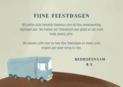 Zakelijke kerstkaart blauwe vrachtwagen fijne feestdagen 3