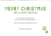 Zakelijke kerstkaart dieren thema met rood groene confetti 3