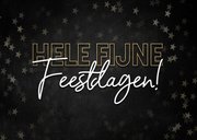 Zakelijke kerstkaart hele fijne feestdagen, gouden sterren 2