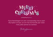 Zakelijke kerstkaart merry christmas spetters typografie 3