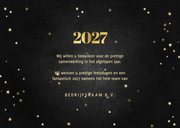 Zakelijke kerstkaart met gouden 2027 en sterren 3