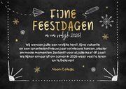 Zakelijke kerstkaart onderwijs krijtbord doodle leerlingen 3