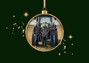 Zakelijke kerstkaart prettige feestdagen kerstballen foto's 2