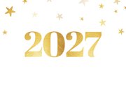 Zakelijke nieuwjaarskaart 2027 met logo ruit en sterren 2
