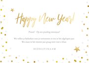Zakelijke nieuwjaarskaart met grote foto en confetti 3