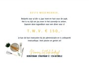 Zakelijke tegoedbon etentje illustraties en foto's 3