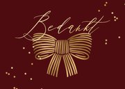 Zakelijke tegoedbon kerst strik sterren goud en logo 2