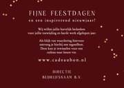 Zakelijke tegoedbon kerst strik sterren goud en logo 3