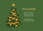 Zakelijke uitnodigingskaart vip ticket kerstdiner kerstboom 2