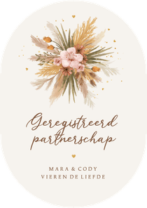 Geregistreerd partnerschap uitnodiging bohemian feestje 