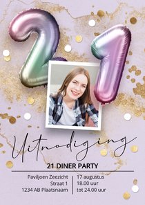 21 Diner party uitnodiging