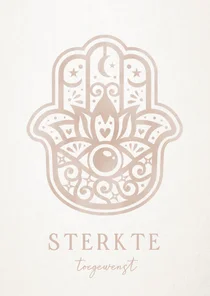 Arabische sterkte kaart met een Hamsa hand
