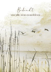 Bedankkaart duinen vogelvlucht