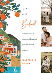 Bedankkaart mediterraanse kust zomer