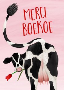 Bedankkaart 'Merci Boekoe'