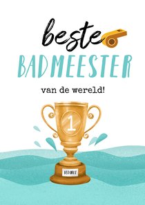 Bedankt badmeester zwemmen zwembad diploma coach