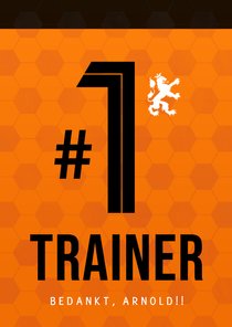 Bedankt kaart #1 trainer of coach in stijl van een t-shirt