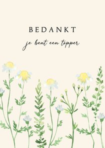 Bedanktkaart veldbloemen