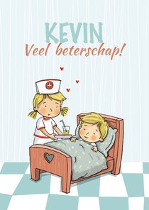 Beterschap kaart met kinderen