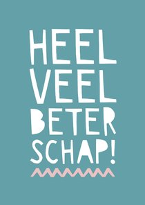 Beterschap pastel letters