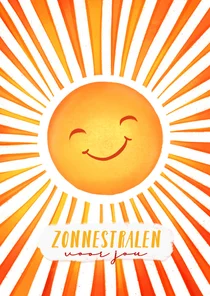 Beterschapkaart met lieve zon