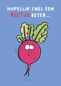 Beterschapskaart Bietje beter grapje