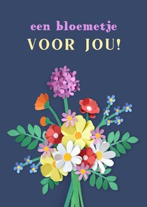 Beterschapskaart boeket met bloemen