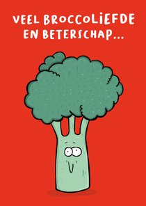 Beterschapskaart met Brocco-liefde en beterschap