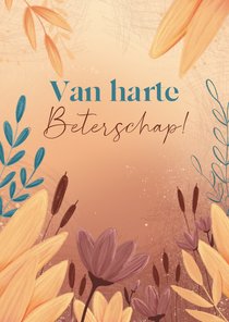 Beterschapskaart met mooie warme kleuren