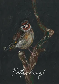 Beterschapskaart met vogel