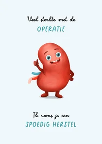 Beterschapskaart operatie nier transplantatie donor