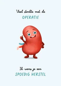 Beterschapskaart operatie nier transplantatie donor
