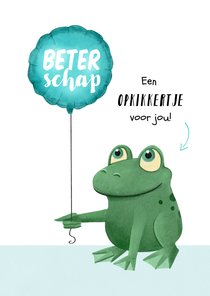 Beterschapskaart opkikkertje ballon